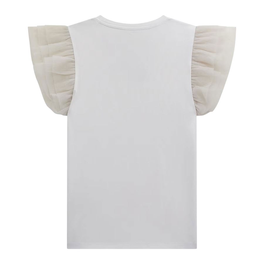 W/mesh Ceremony Ss T-shirt manica corta da bambina Guess Kids | J5RI17/K6YW4G011